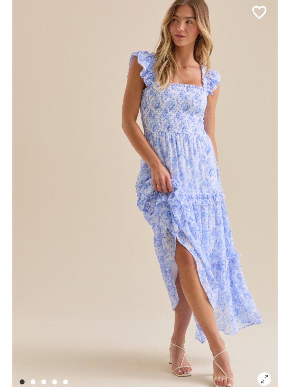Altar'd State Blaire Ruffle Maxi Dress NWT